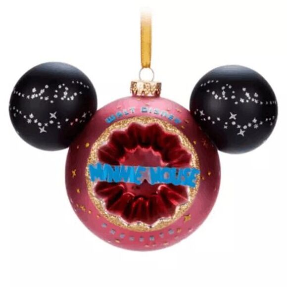 Minnie Mouse Sunburst Mouse EAR Icon Ball Ornament Disney Christmas 2022 NWT NIB - Picture 3 of 3